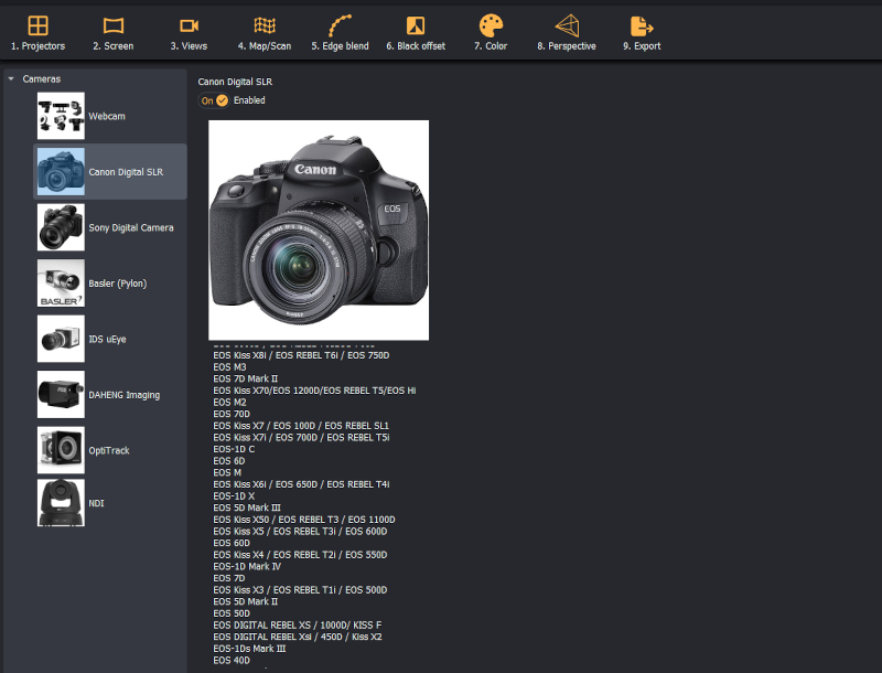Cameras manager